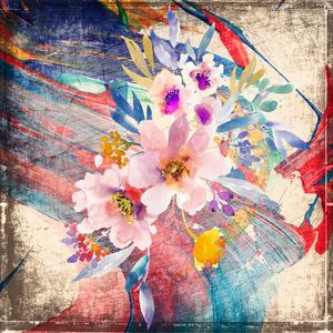 FLORES AQUARELA ABSTRATAS
