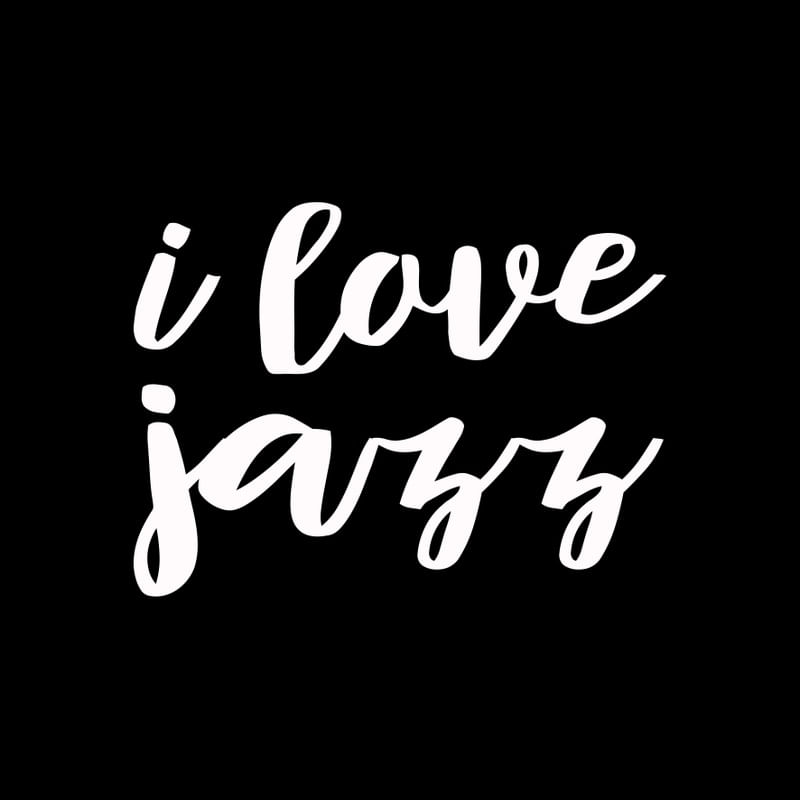 I LOVE JAZZ PRETO E BRANCO