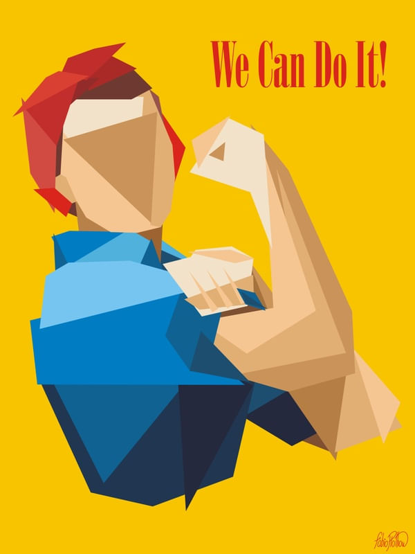 WOMAN WE CAN DO IT - GEOMETRIC STYLE