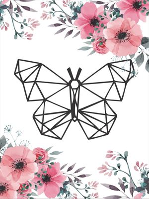 FLORES E BORBOLETA