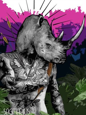 SIGNO SAGITÁRIO - RINOCERONTE