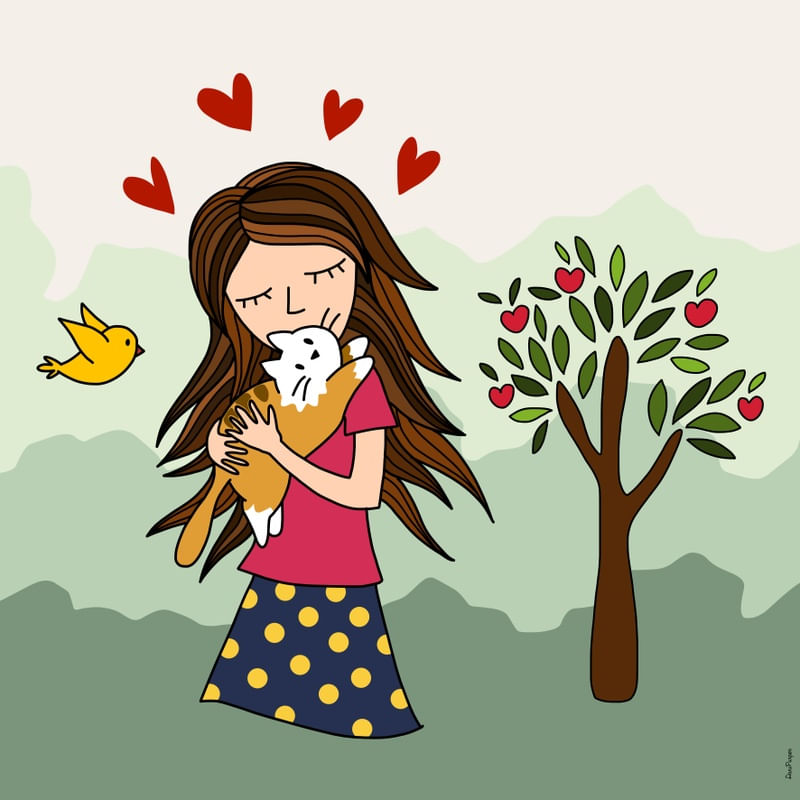 ELIZA E PIU COM GATO