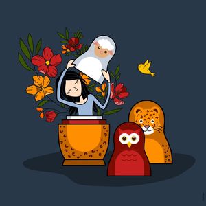 ELIZA E PIU MATRIOSCA ANIMAL