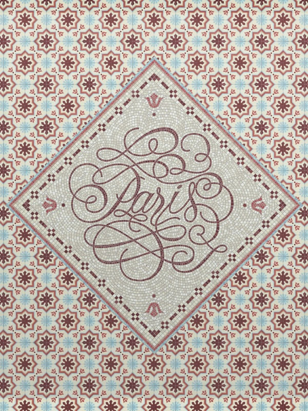LETTERING PARIS MOSAICO