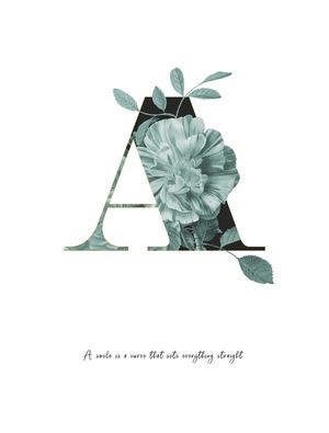 FLOWER ALPHABET A