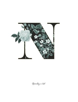 FLOWER ALPHABET N