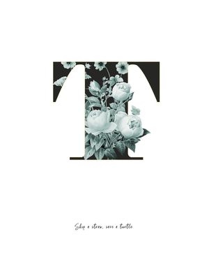 FLOWER ALPHABET T