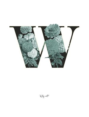 FLOWER ALPHABET W