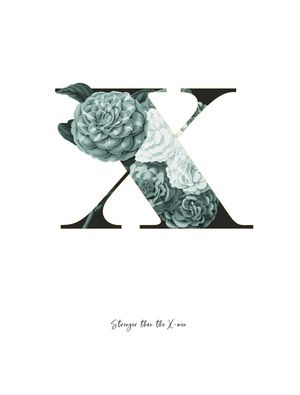 FLOWER ALPHABET X