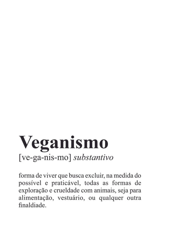 VEGANISMO DEFINIÇÃO