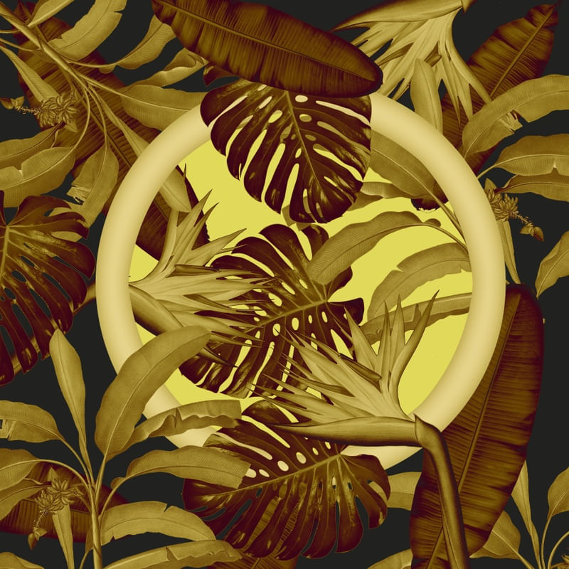 FOLHAS EM SÉPIA MONSTERA