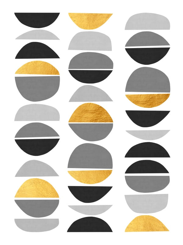 GEOMÉTRICO MINIMALISTA E DOURADO III