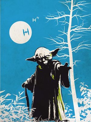 VINTAGE STAR WARS YODA MOVIE ART