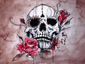 SUGAR SKULL - SEPIA