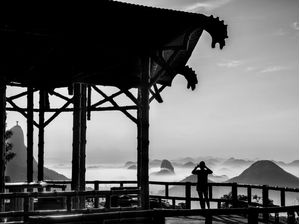 PAISAGENS CARIOCAS: VISTA CHINESA EM PRETO E BRANCO, RIO DE JANEIRO