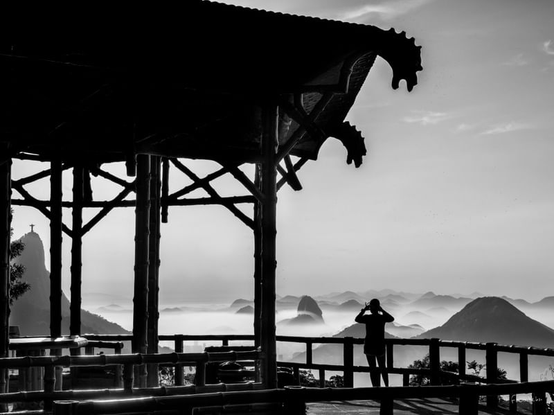 PAISAGENS CARIOCAS: VISTA CHINESA EM PRETO E BRANCO, RIO DE JANEIRO
