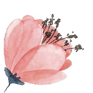 FLOR PINTADA EM AQUARELA