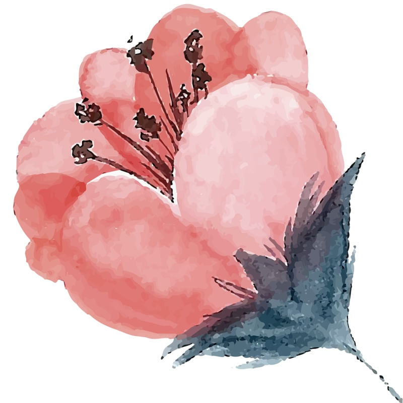 FLOR EM AQUARELA LINDA