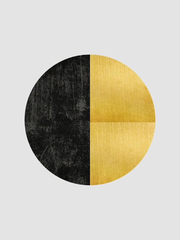 BLACK AND GOLD CIRCLE