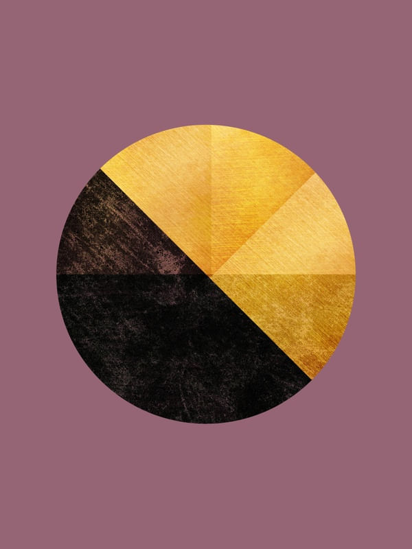 BLACK AND GOLD CIRCLE 16