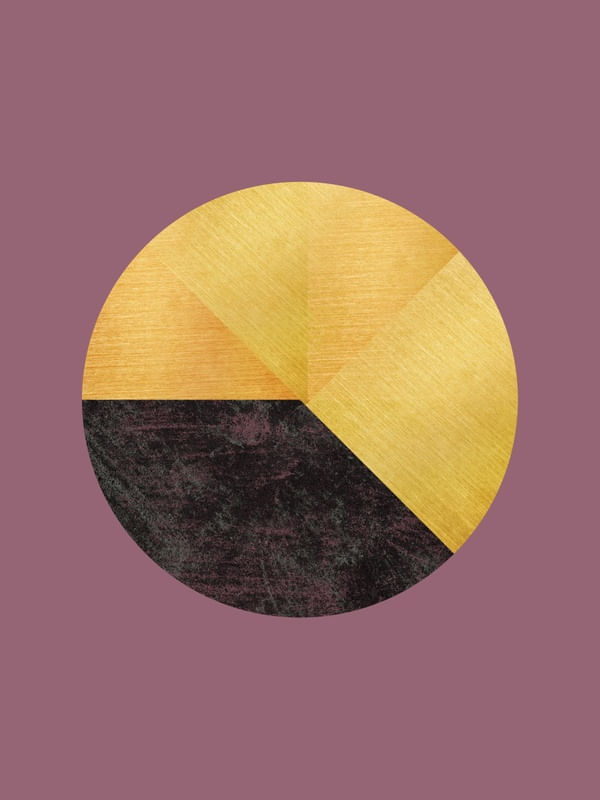 BLACK AND GOLD CIRCLE 17
