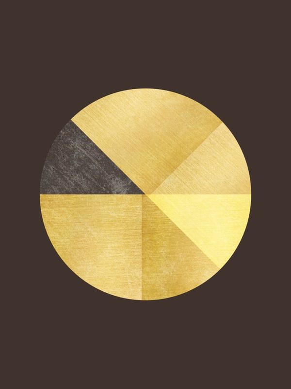 BLACK AND GOLD CIRCLE 21