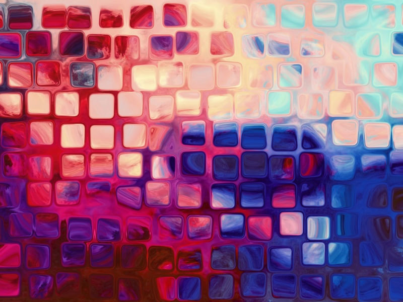 ABSTRACT BLUE TV TILES