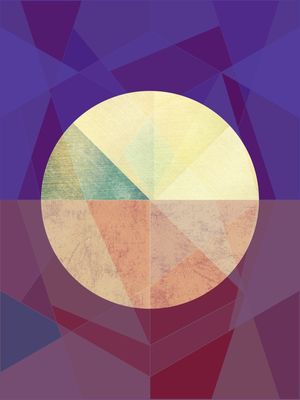 BLACK AND GOLD CIRCLE VITRAL 003