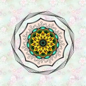 MANDALA ESTAMPAS AMARELO