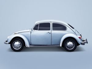CARRO ANTIGO FUSCA AZUL