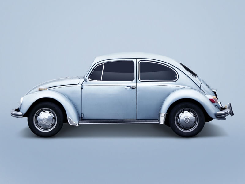 CARRO ANTIGO FUSCA AZUL