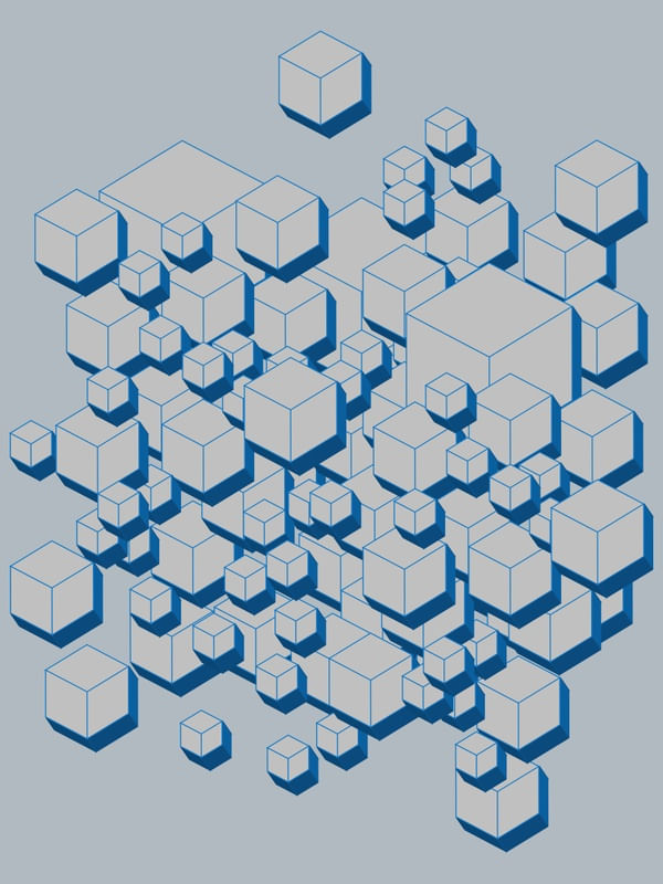 3D FUTURISTIC CUBES VI