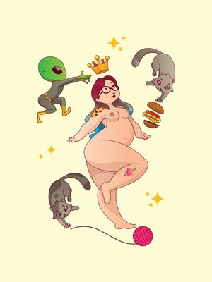 PLUS SIZE QUEEN AND ALIEN