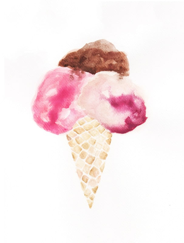 SORVETE - GELATO EM AQUARELA