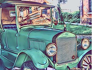 CARRO ANTIGO VERDE 01