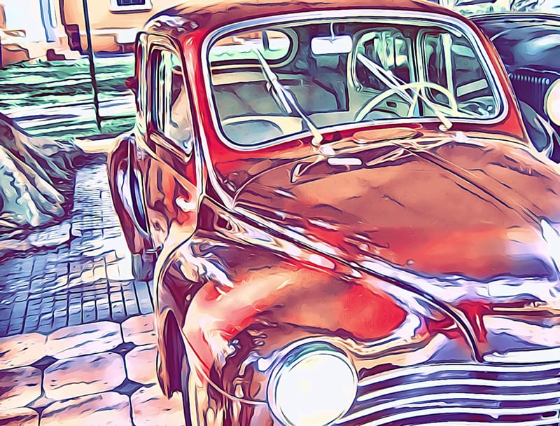 CARRO ANTIGO VERMELHO 02