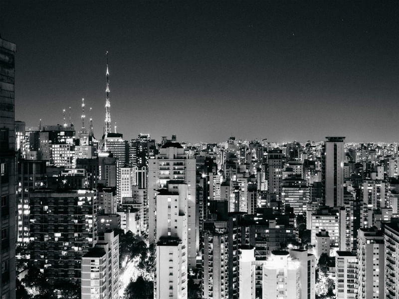 VISTA DE SAMPA NO PRETO E BRANCO