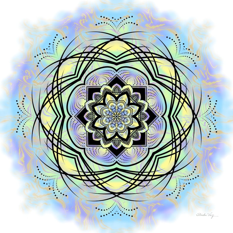 MANDALA JARDIM DE INVERNO COLORIDO