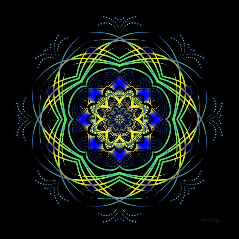 MANDALA JARDIM DE INVERNO NEON