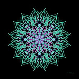 MANDALA LIBERDADE EM PINCELADAS NEON
