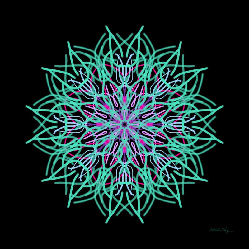 MANDALA LIBERDADE EM PINCELADAS NEON