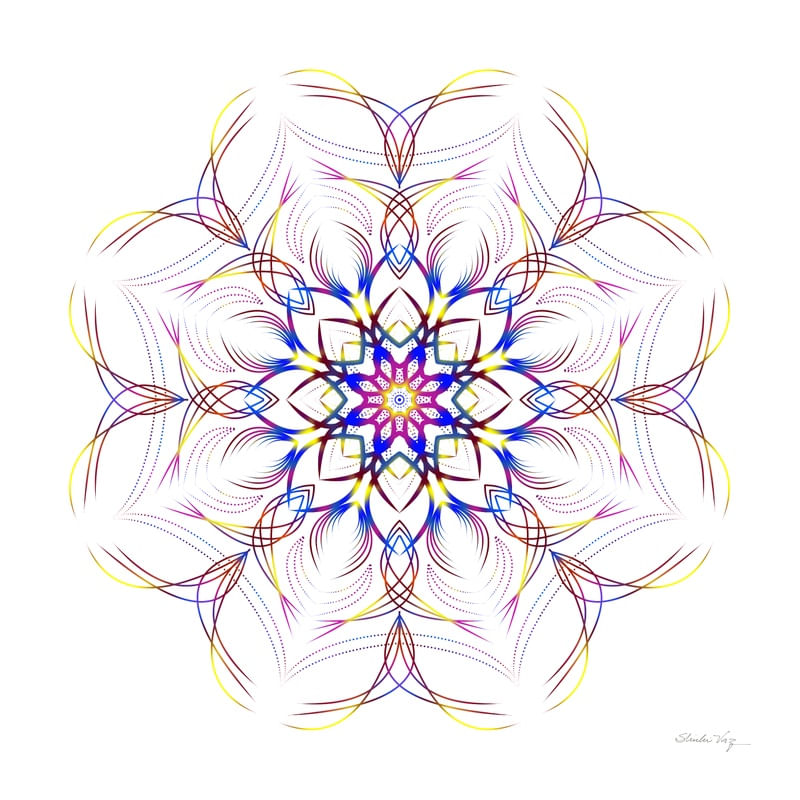 MANDALA TRAÇOS DA VIDA COLORIDO