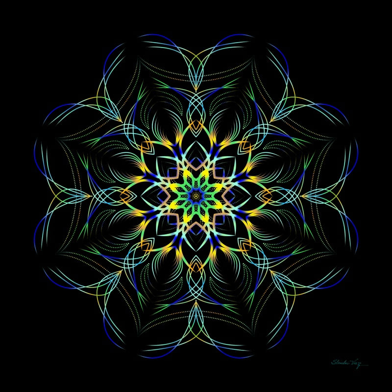MANDALA TRAÇOS DA VIDA NEON