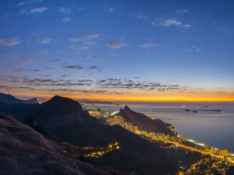PAISAGENS CARIOCAS: AMANHECER VISTO DA PEDRA BONITA, RIO DE JANEIRO