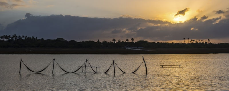 SOL NASCENTE NA LAGOA DO PARAÍSO