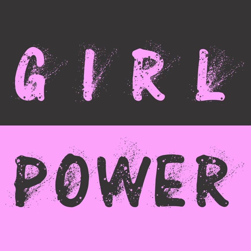 GIRL POWER GREY AND PINK