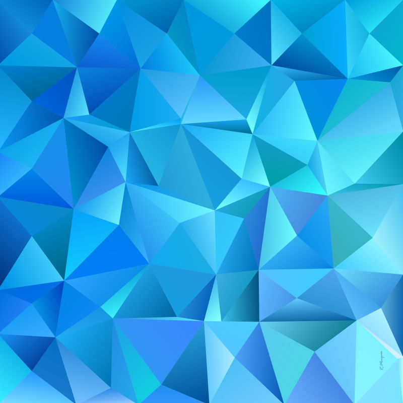 GEOMETRIC ROCK BLUE