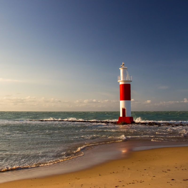 O MAR E O FAROL EM GALINHOS