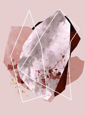 ABSTRATO CRISTAIS ROSA I
