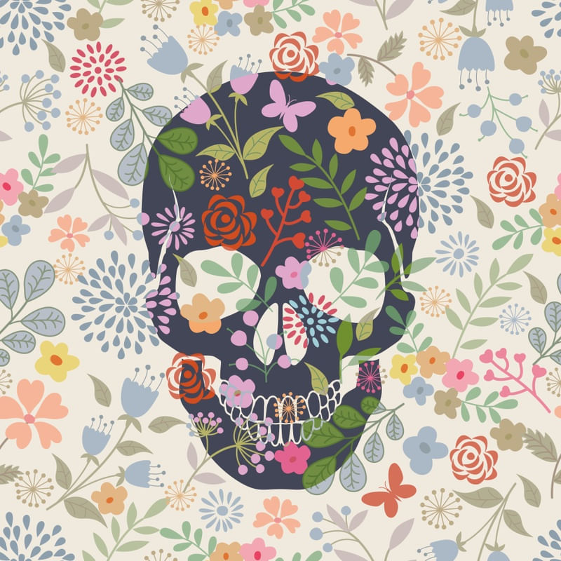 FLOWERY SKULL